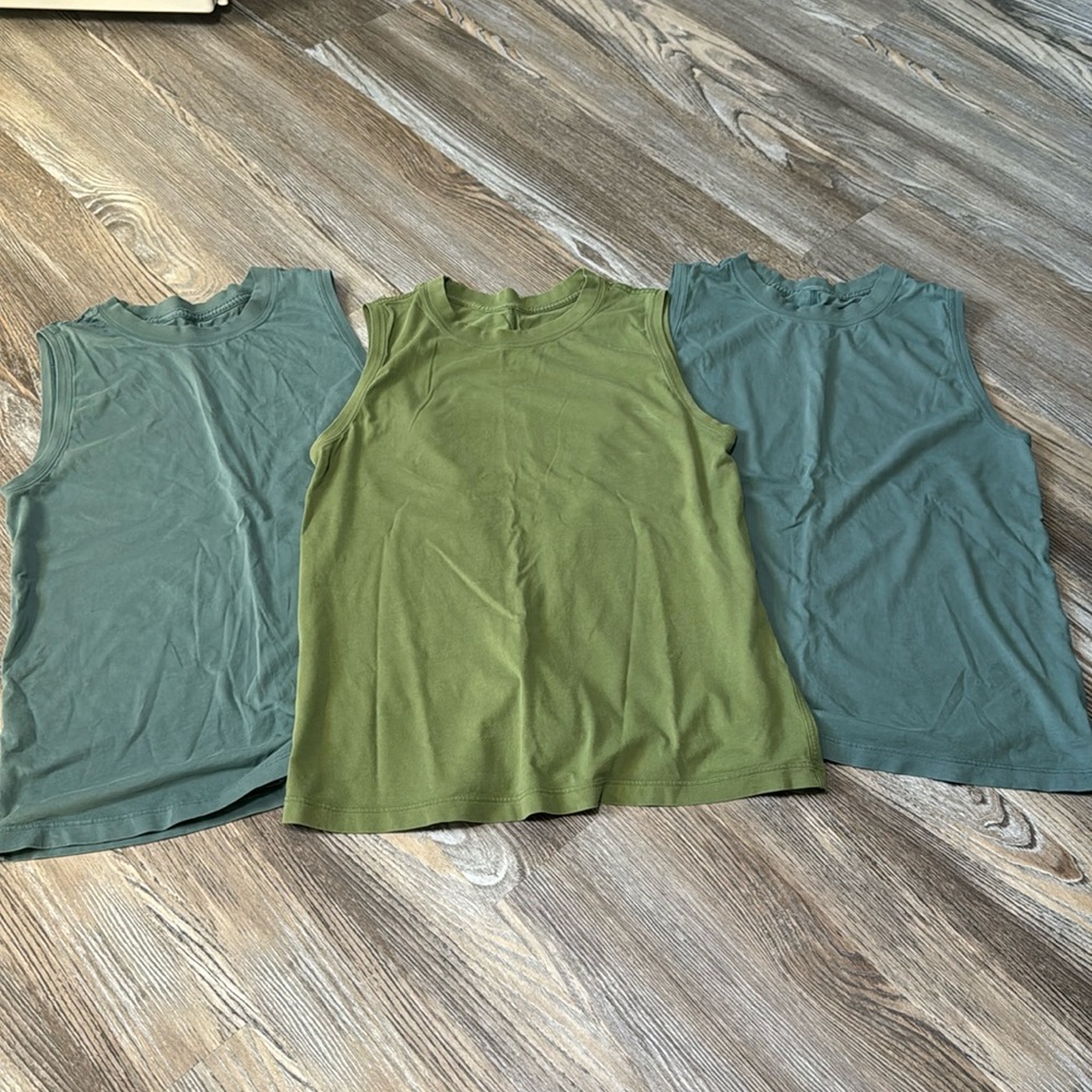 Lululemon All Yours Tank Bundle Size 2 three tops